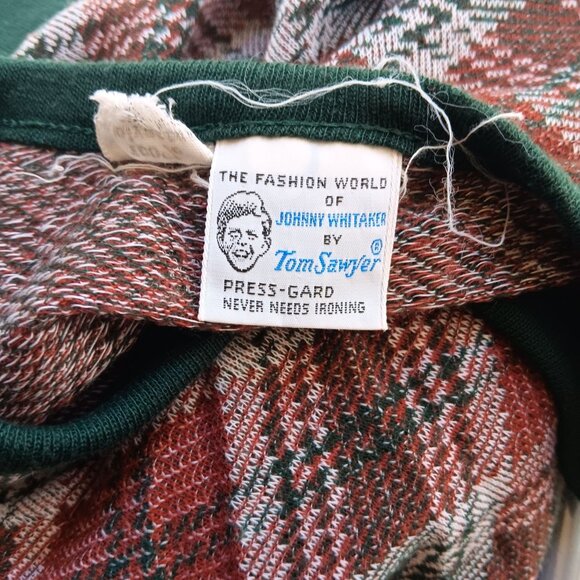 XS Vintage Argyle Cropped Knit Sweater Vest Top Sleeveless Pullover Green Trim - Picture 6 of 6